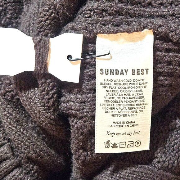 Aritzia Sunday Best Winston 3D look Sweater Vest Preppy Academia Merino Wool - Picture 15 of 15